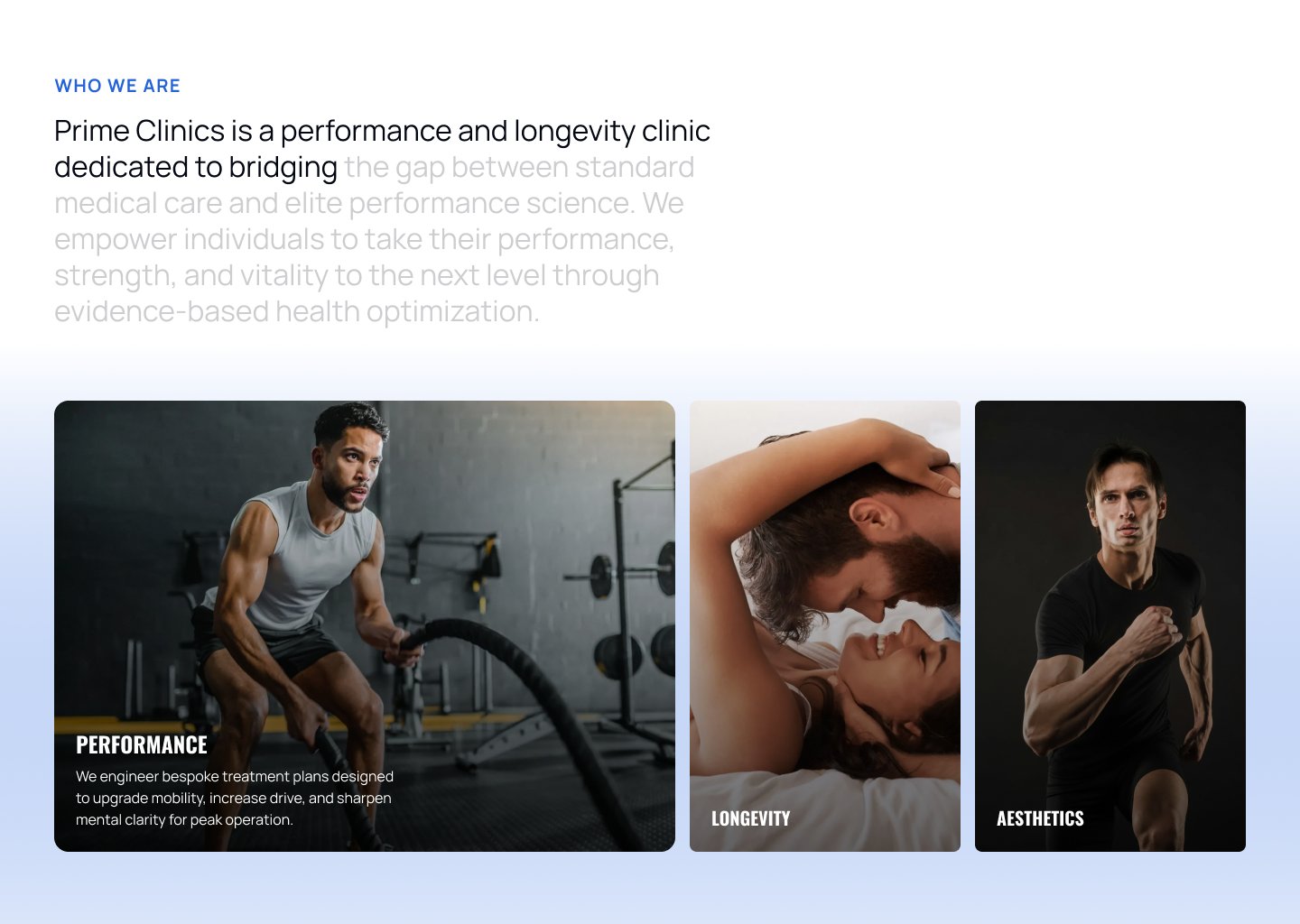 Prime Clinics website